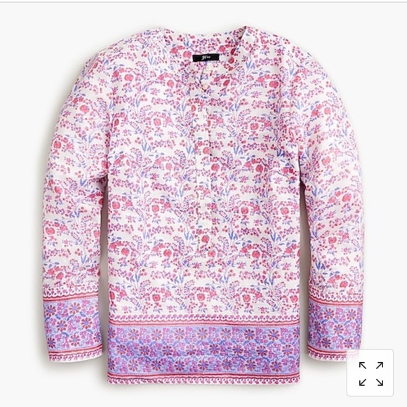 J. Crew Tunic in Iris block print - Picture 1 of 7
